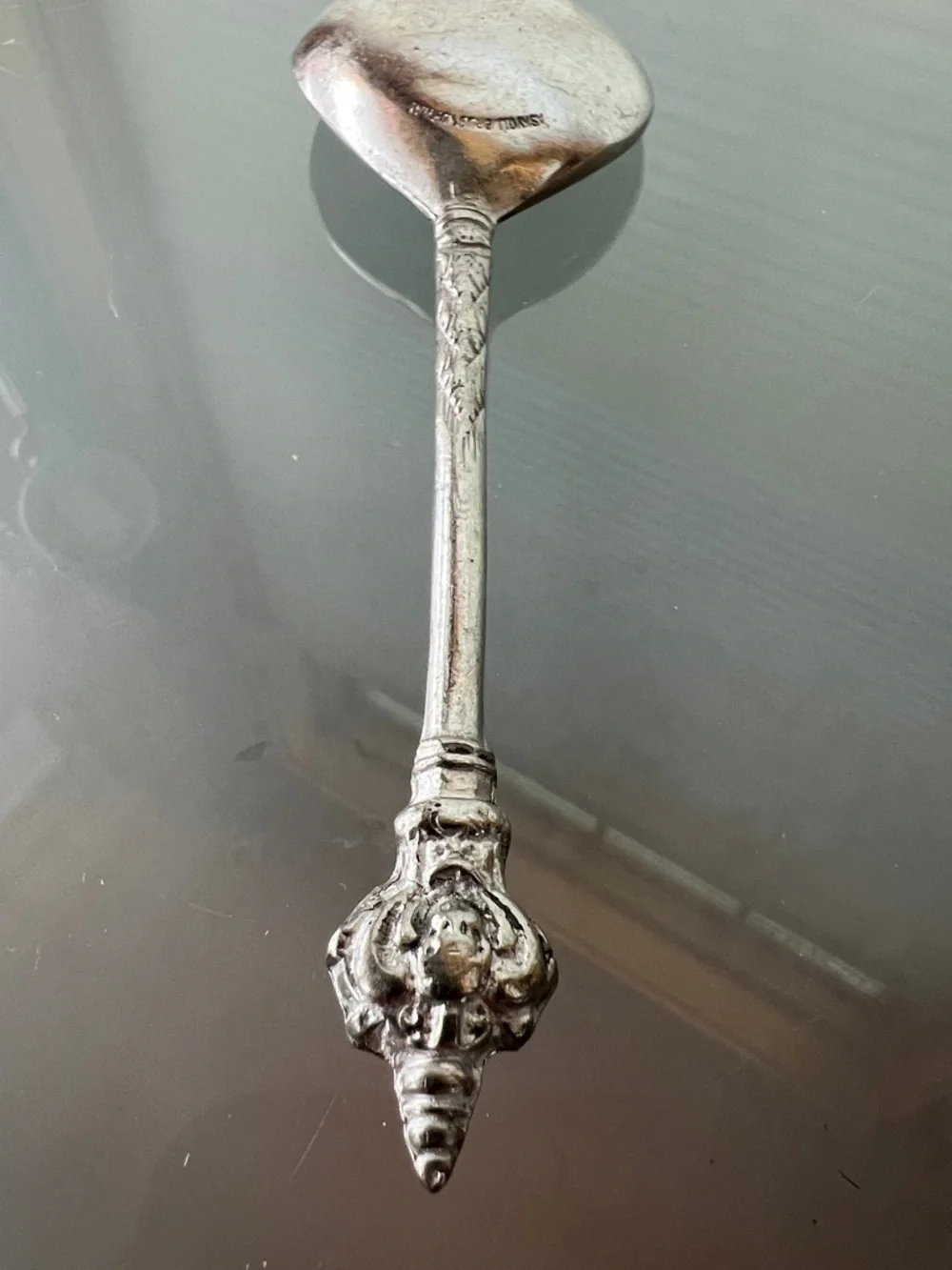 🥄Askvoll Brug Norway Vintage Ornate Silver Spoon 6.25” Pewter Decorative